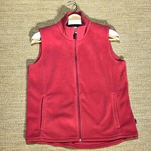 Woolrich Soft Ruby Women's Full Zip Fleece Vest Size Medium Great Condition